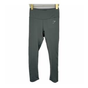 Gymshark Mid Rise Crop Ankle Gray Workout Athletic Soft Compression Leggings